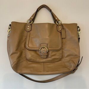 COACH F24961 Campbell Leather Belle Carryall Tote Bag